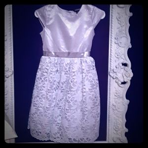 Little Girl's Size 12 Silver Dress